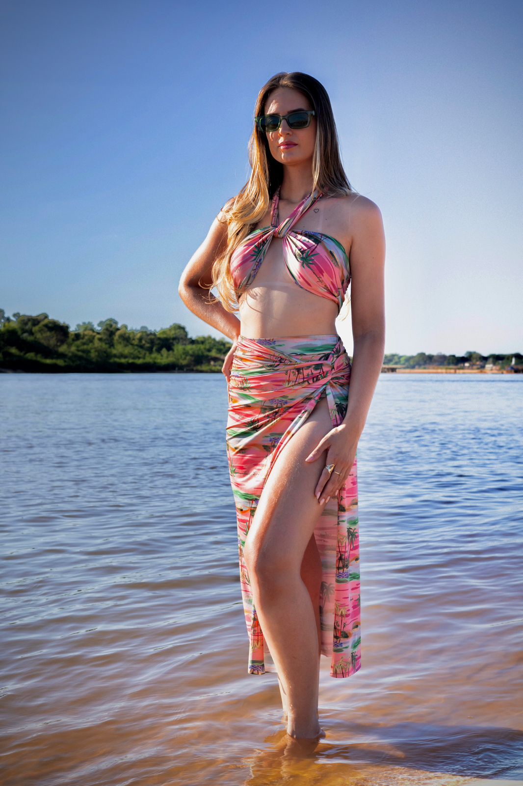 Conjunto Floribela Estampa Vintage Araguaia Ref: 635