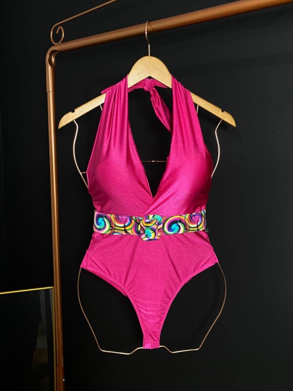 Body Maiô De Cinto Rosa Pink Verão Ref: 058