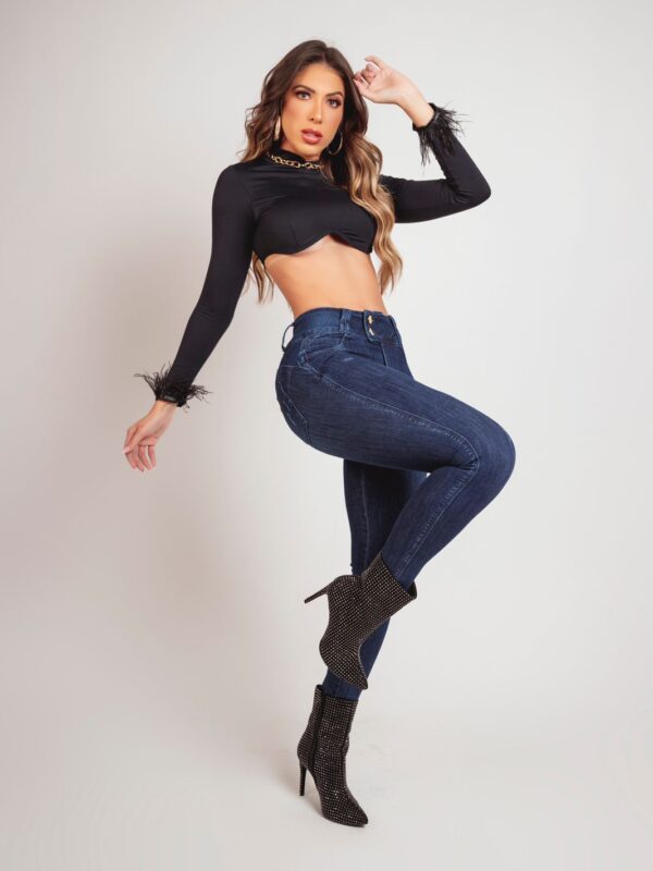 Cropped Glamour Manga Longa Ref: 203