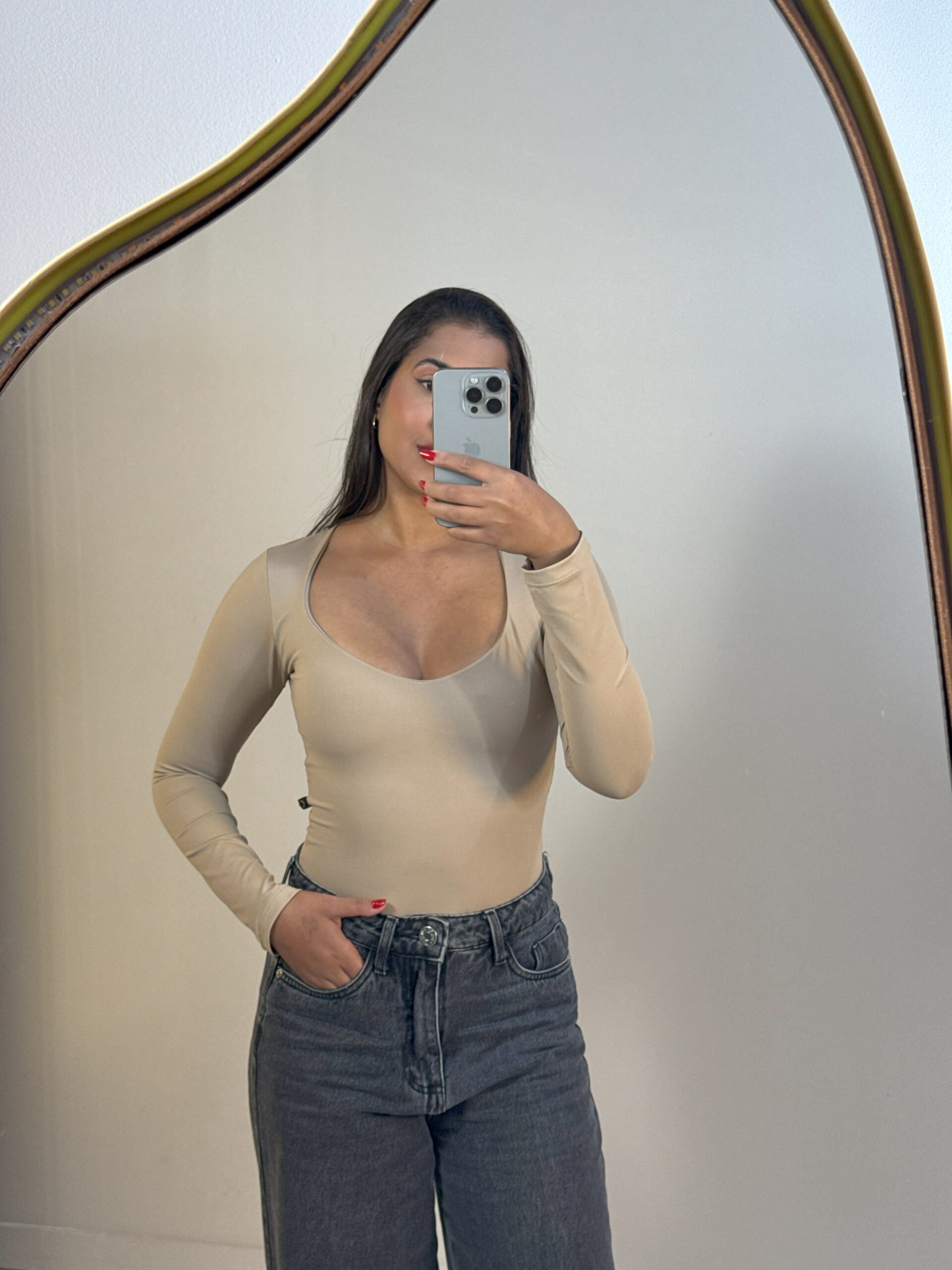 Blusa Decote Coração Manga Longa Ref: 879 - Imagem 7